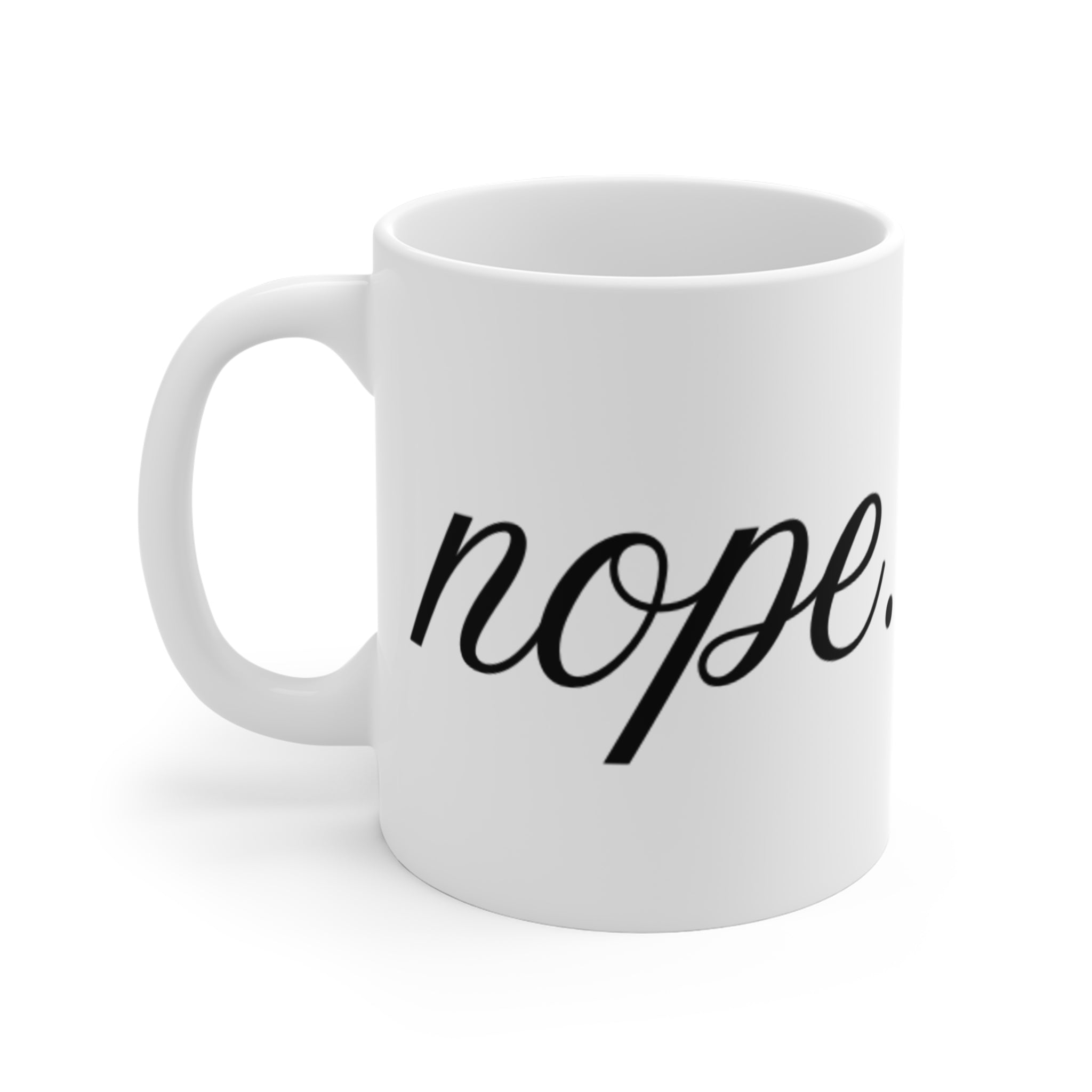 NOPE. Coffee Mug (black)